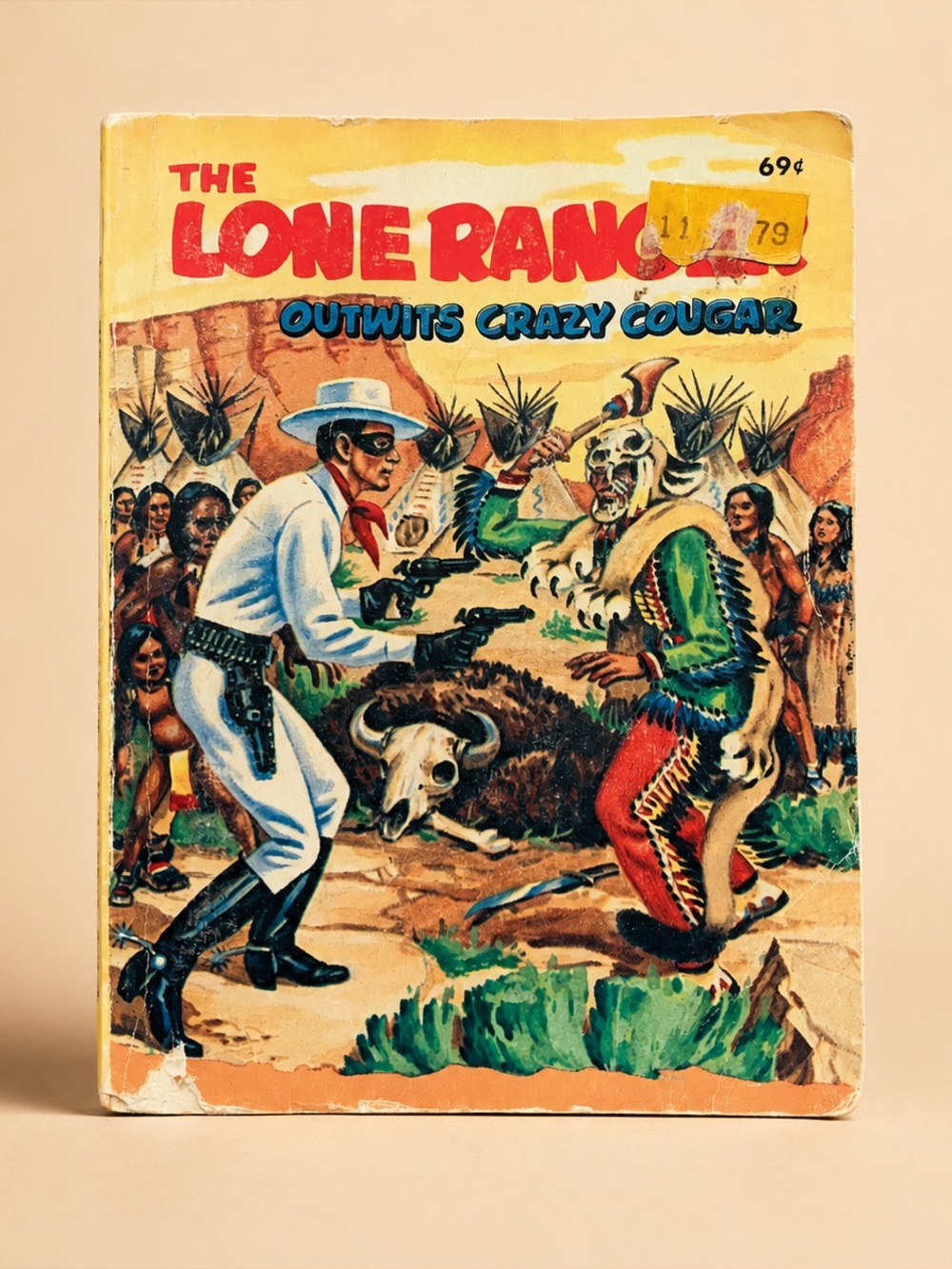 Vintage 1968 The Lone Ranger Outwits Crazy Cougar Big Little Book George Elrick